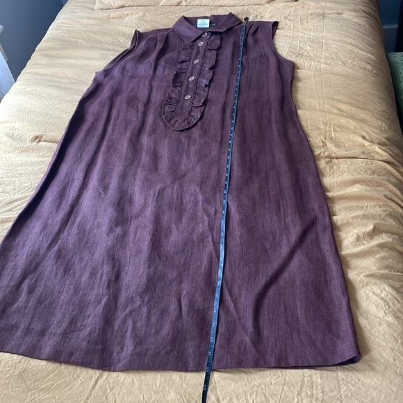 Harve Benard, size 14, 100% linen sleeveless dress. Brown. - Picture 7 of 8